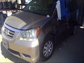 2008 HONDA ODYSSEY, GOLD, EX-L MODEL, 3.5L, AT, FWD,  A25176